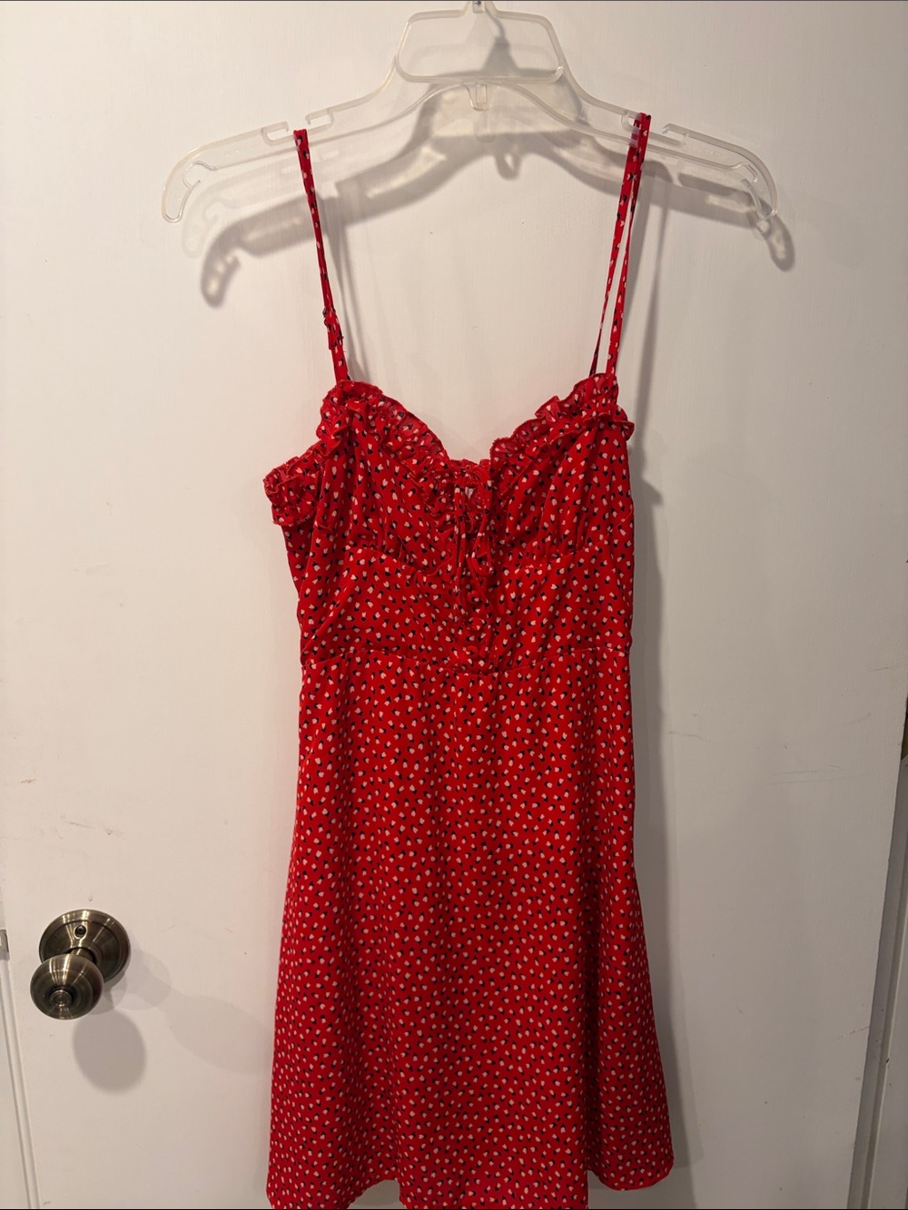 Princess Polly Red Polka Dot Spaghetti Strap Sundress size 4